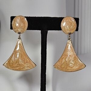 Berebi Signed Enameled Dangle Earrings Hard To Find